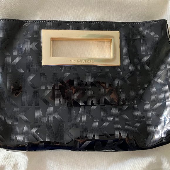Michael Kors Black with Gold Clutch - Picture 2 of 6